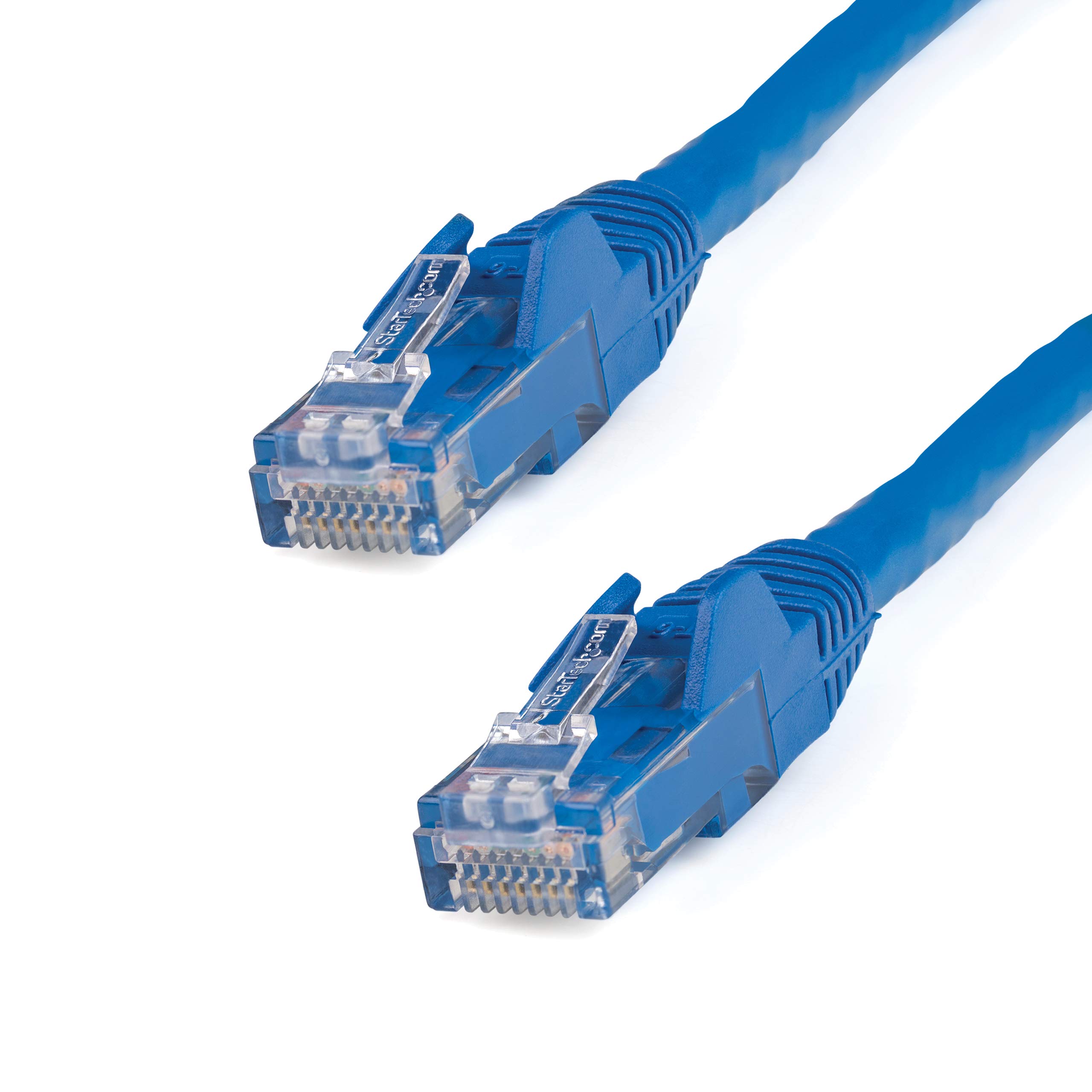 StarTech.com 12ft Cat6 Ethernet Cable - Blue Cat 6 Gigabit Ethernet Wire -650MHz 100W PoE RJ45 UTP Network/Patch Cord Snagless w/Strain Relief Fluke