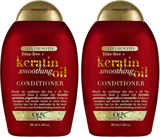 OGX Frizz-free + Keratin Smoothing Oil Conditioner 385ml