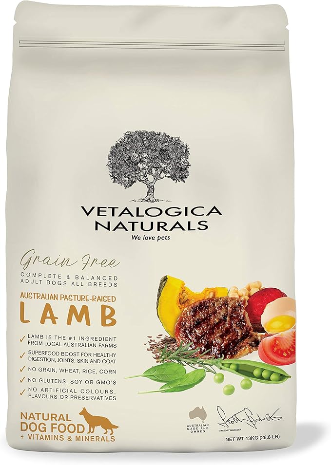 Vetalogica Naturals Grain Free Dog Food Adult Lamb 13kg