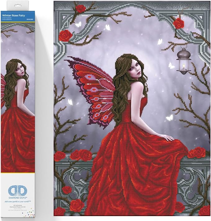 Winter Rose Fairy - Diamond Art Kit - DD12.050 - Diamond Dotz