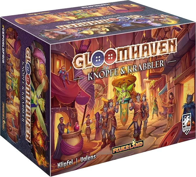 Feuerland Spiele Gloomhaven Buttons & Crawlers - Miniature Card Game for 1 Player, Age 14+