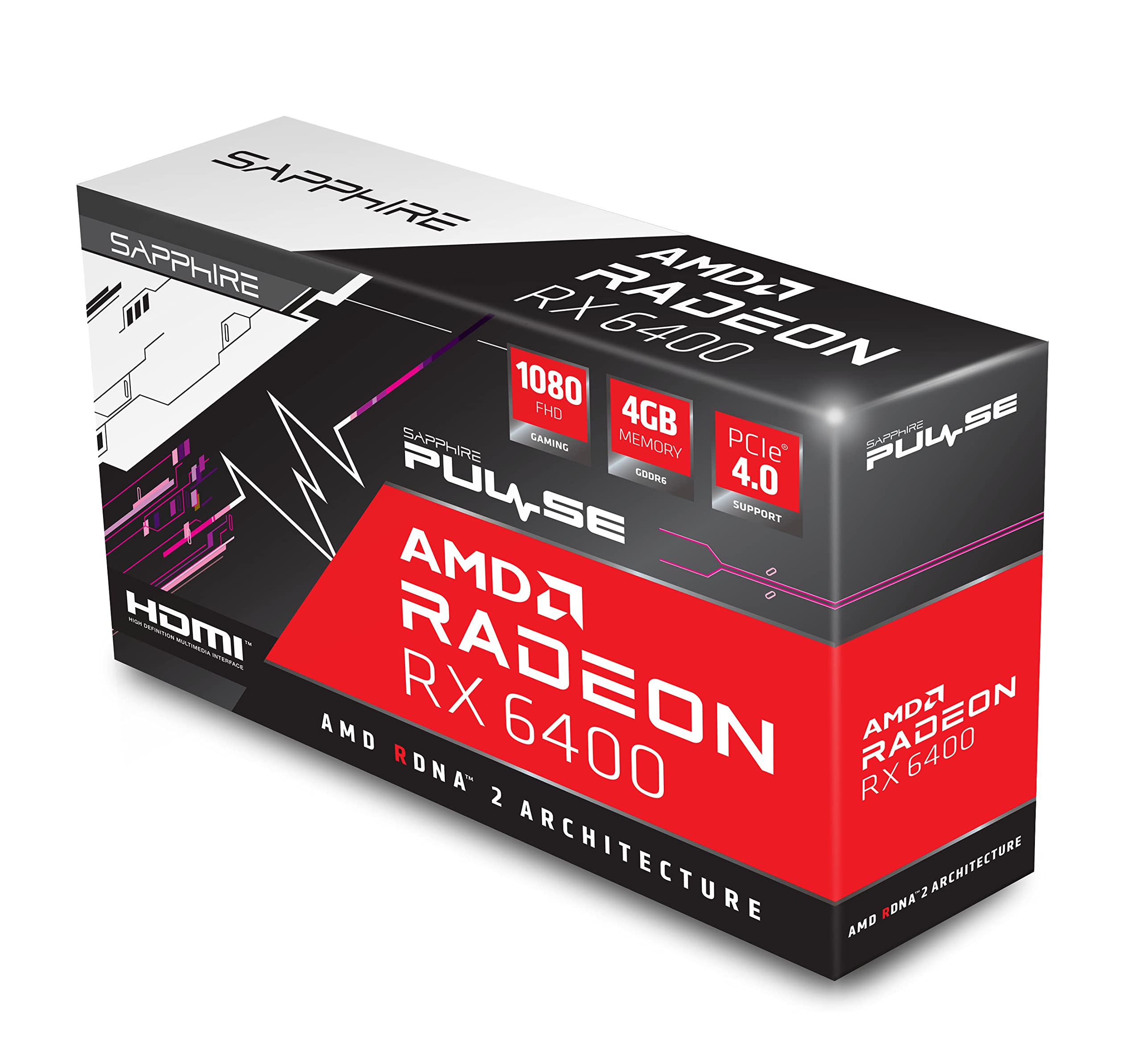 Graphics Card Sapphire Radeon RX 6400 Pulse Gaming 4 GB GDDR6