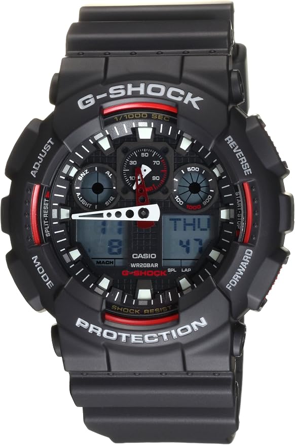 Casio Men's GA100-1A4 'G-Shock' Analog-Digital Black Resin Watch