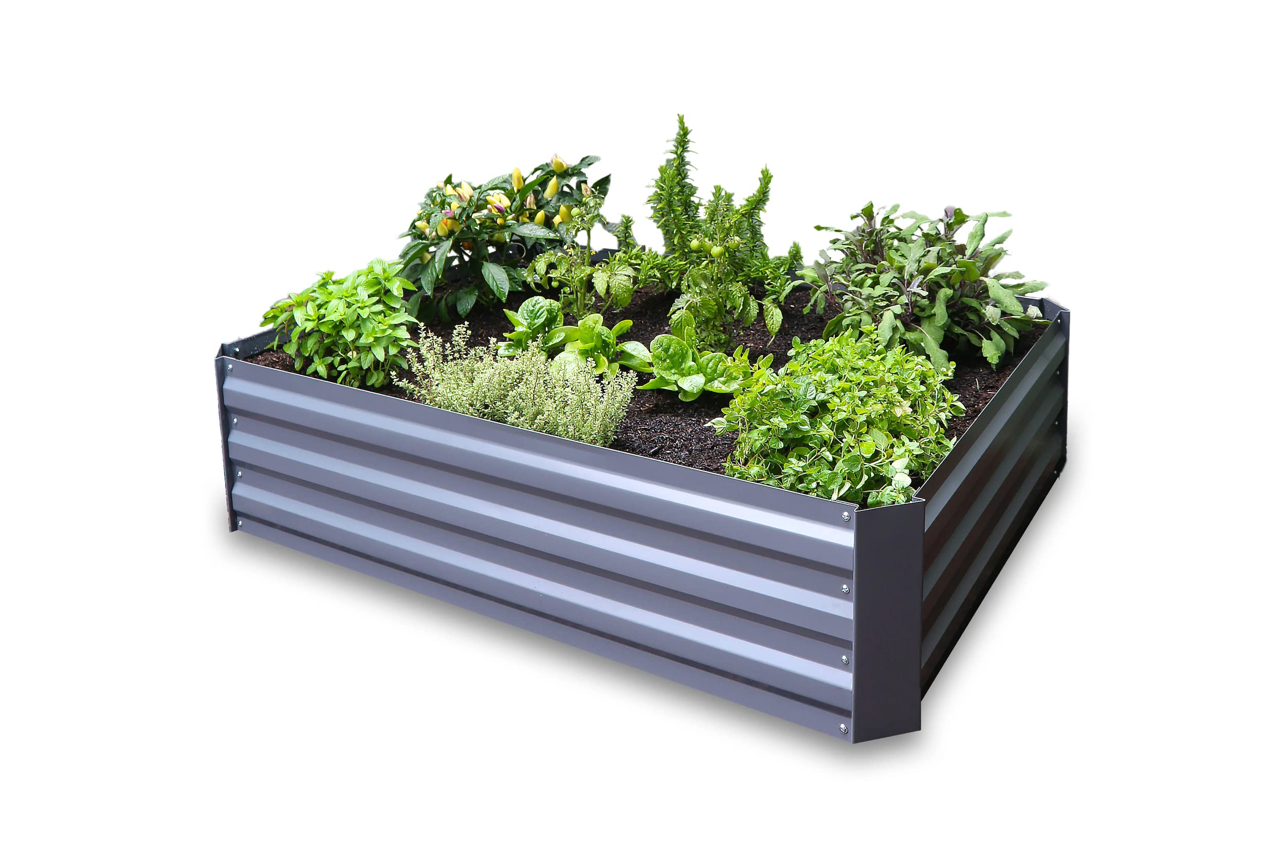 Greenlife Large Raised Garden Bed - 1800 x 900 x 450mm Slate Grey
