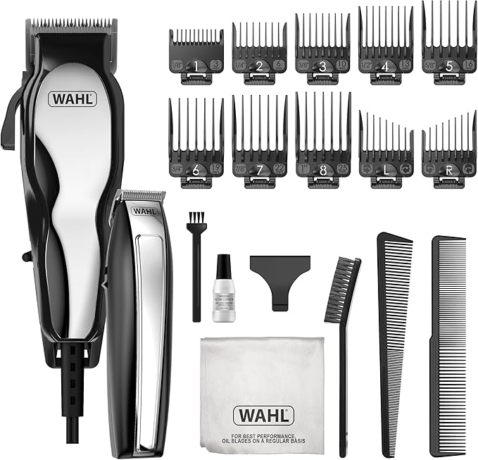 Wahl Chrome Pro Combo Complete Hair Cutting Kit 09247-2512 Made in USA