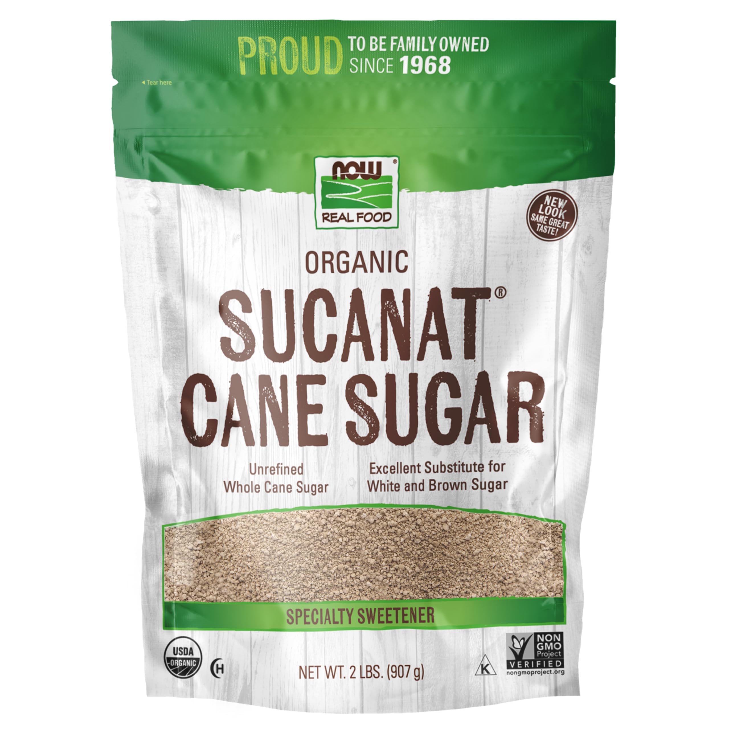 Now Foods Sucanat Cane Sugar Organic 2 LB