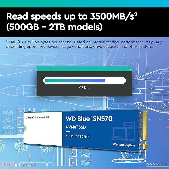 Western Digital Blue SN570 NVMe M.2 SSD 1TB