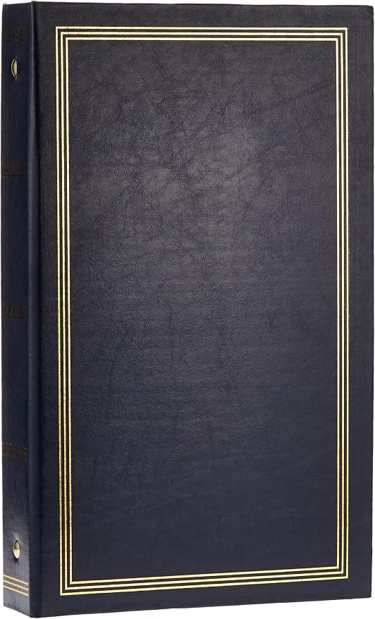 3-Ring 300 Pocket 4x6 Photo Album, Navy Blue