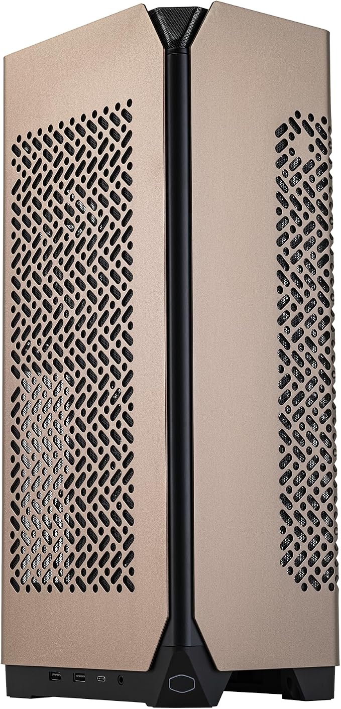 Cooler Master NCORE 100 MAX Bronze ITX SFF Tower Case, Custom 120mm AIO, 850W SFX Gold ATX3.0 PSU, 4 Slot GPU, Vertical Mount GPU, PCIe 4.0 Riser, 