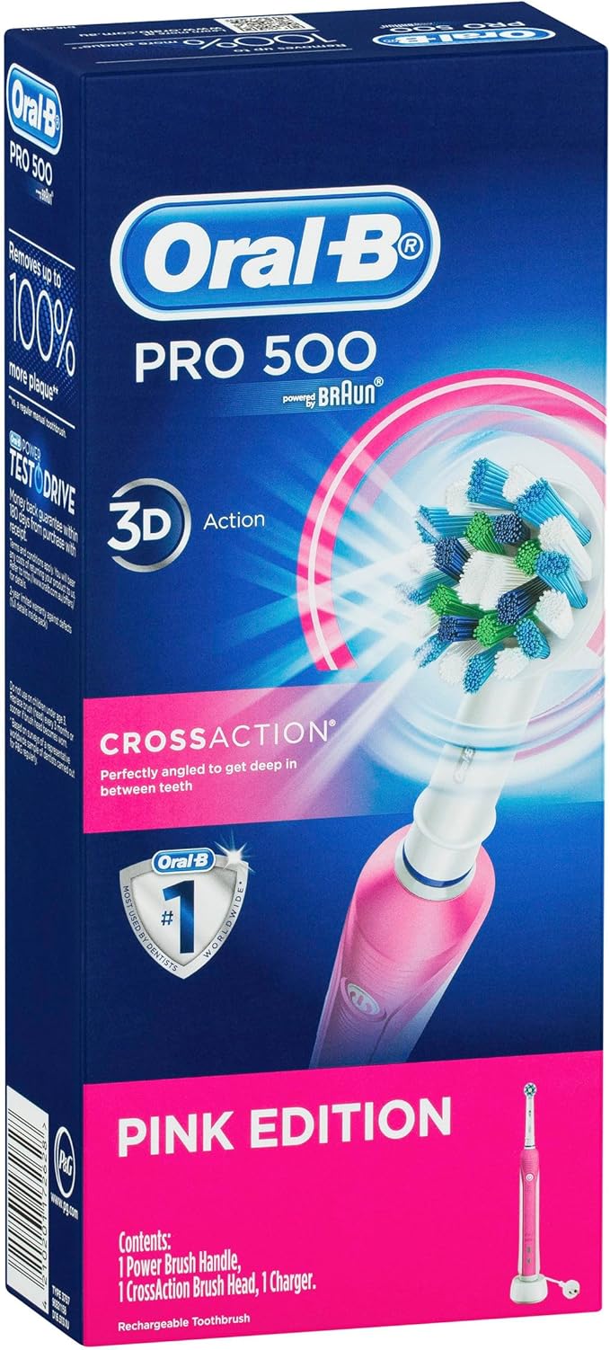 Oral-B Pro 500 Electric Toothbrush - Pink