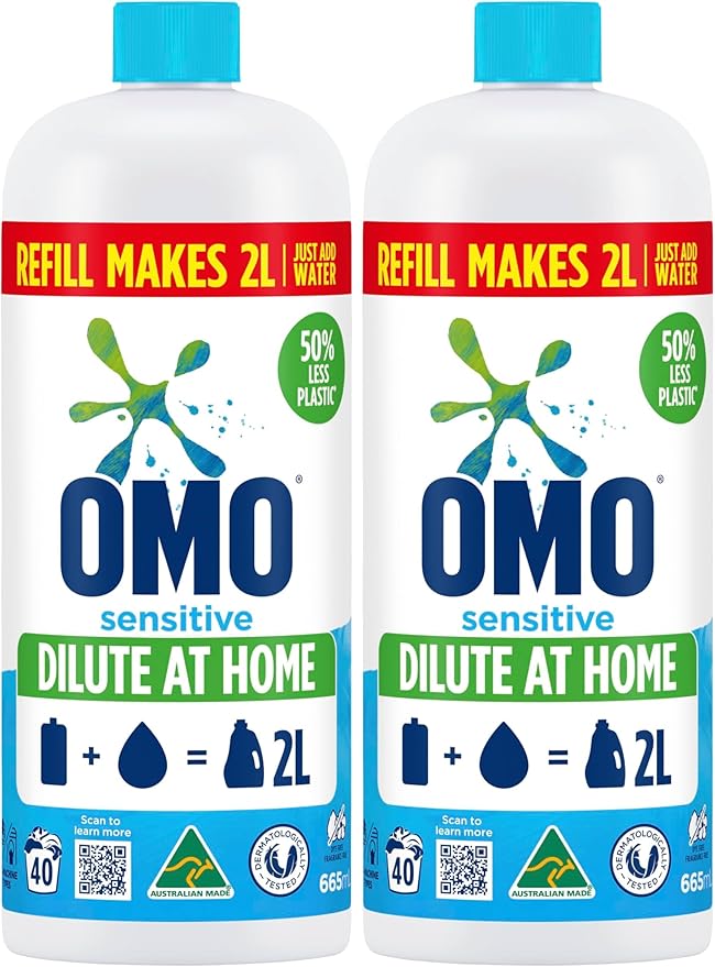 Omo Dilute at Home Refill Laundry Liquid Sensitive 665mL