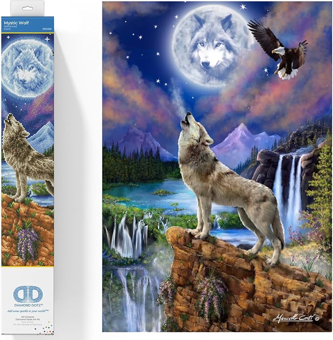Diamond Dotz Mystic Wolf - 47 x 67cm