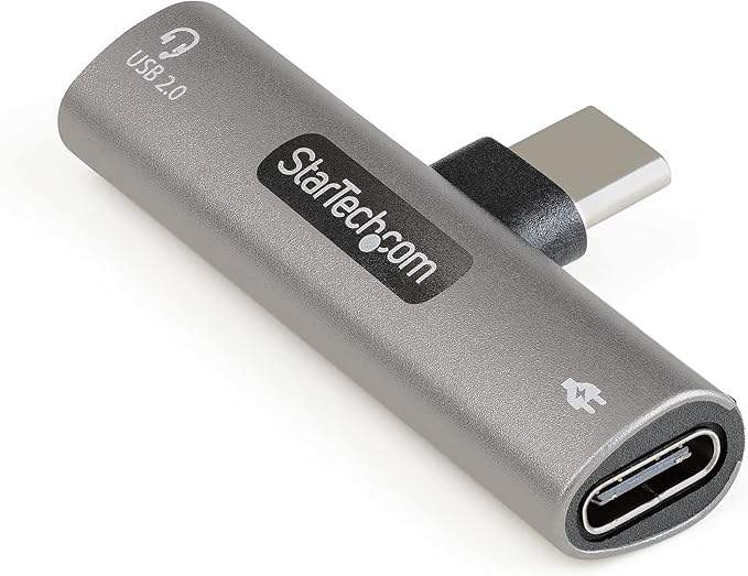 StarTech CDP2CAPDM USB C Audio Charge Adapter With 60W PD
