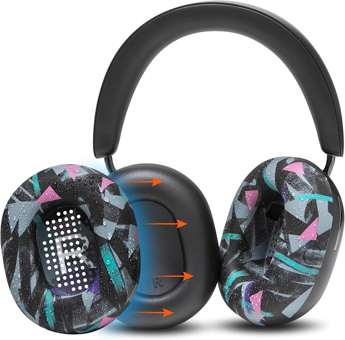 Sonos Ace Earpad Sweat Covers - WC SweatZ Ace, 90s Black