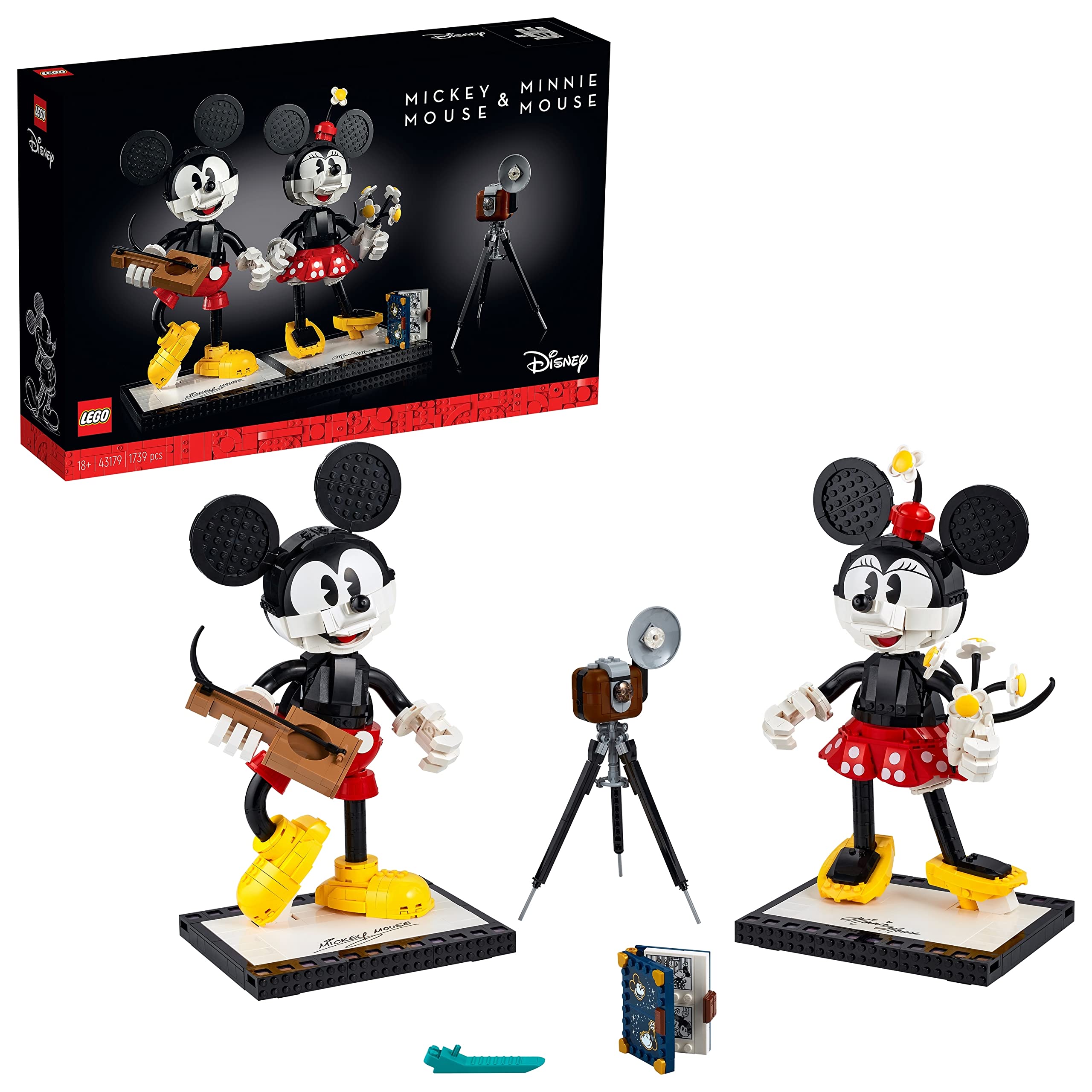 LEGO 43179 Mickey Mouse & Minnie Mouse Buildable Characters - Disney