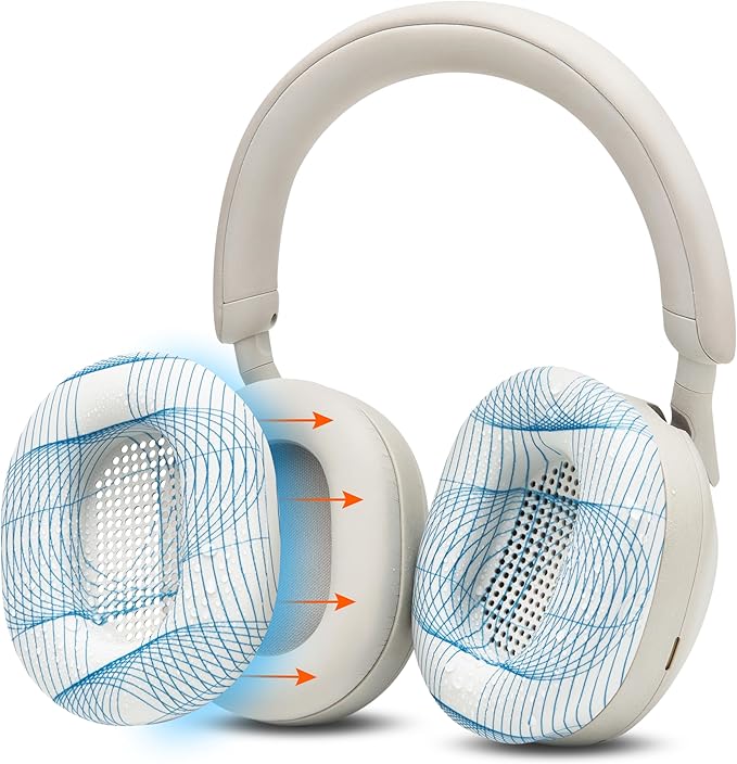Sony WH-1000XM5 Earpad Sweat Covers - WC SweatZ, Ivory Tide