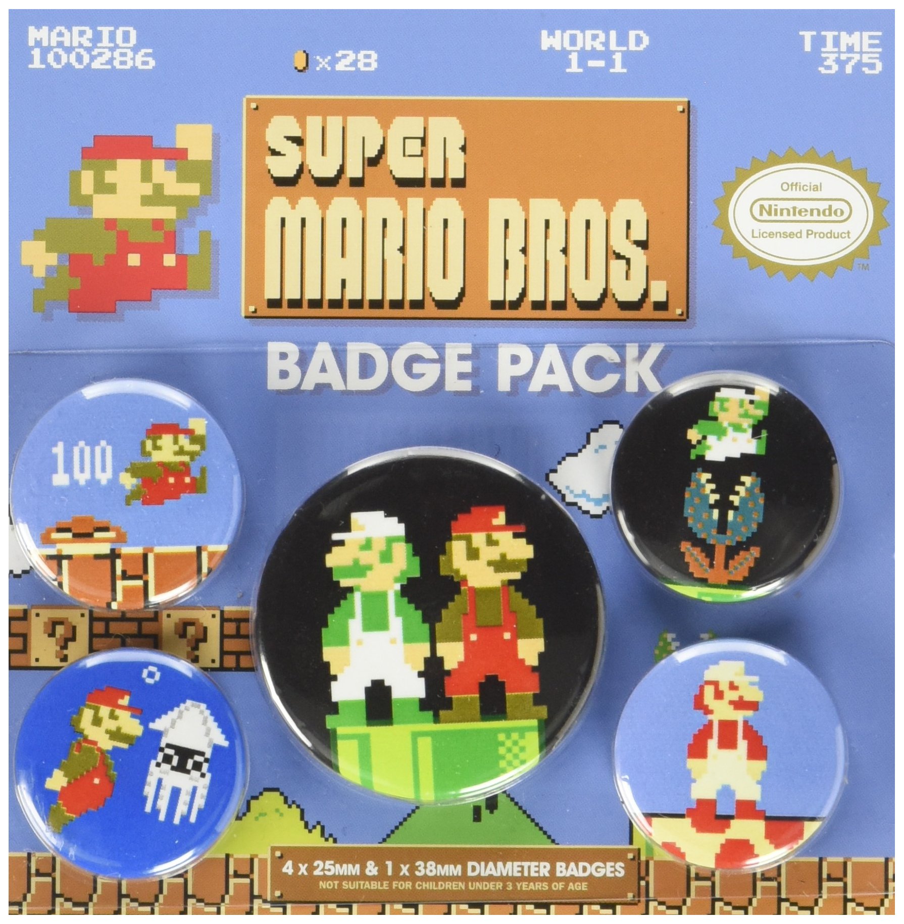 Super Mario Bros Badge Pack