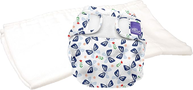 Bambino Mio mioduo Two-Piece Cloth Diaper, Butterfly Bloom / Size One