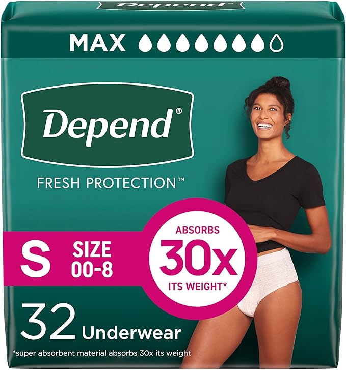 Depend for Women Incontinence Underwear, Maximum Absorbency, X-Large 26 Count