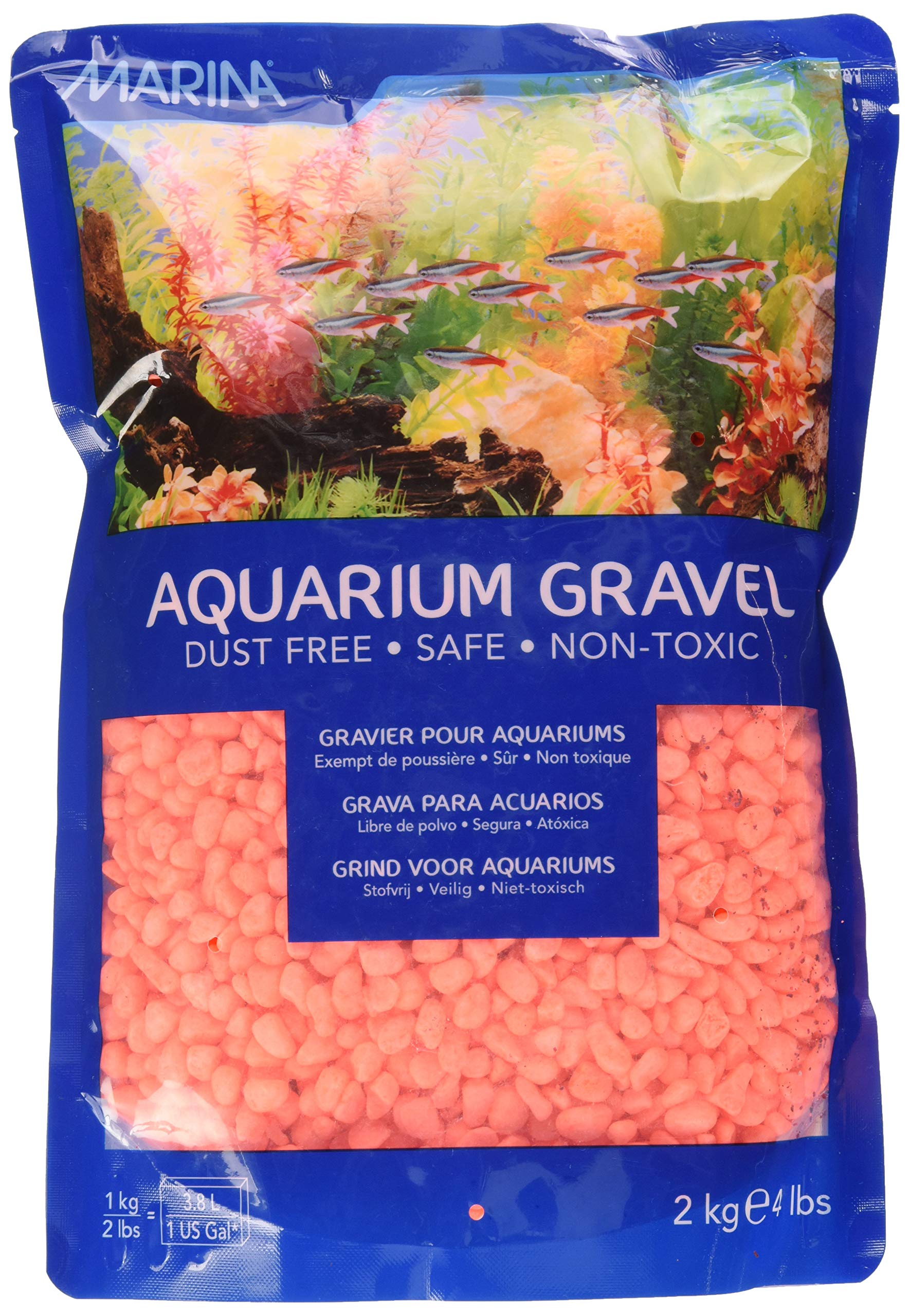Marina Decorative Aquarium Gravel - Orange - 2 kg