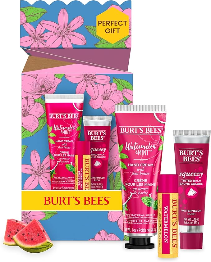 Burt's Bees You're One in A Melon Lip Balm and Hand Cream Gift Set