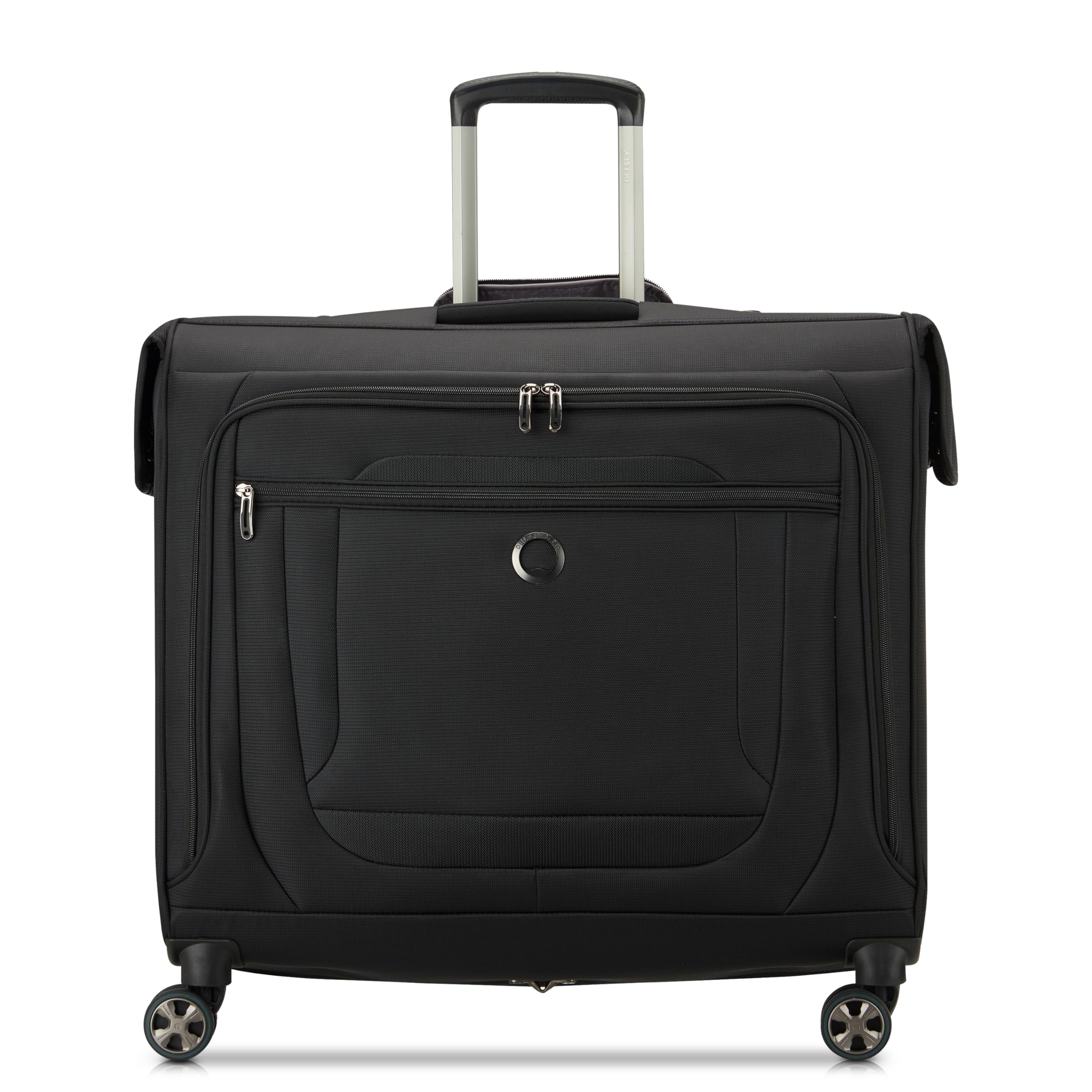 Delsey Paris Luggage Helium DLX Garment Bag with Spinner Wheels, Black, 24 Inch, Black, 24 Inch, Helium DLX Garment Bag with Spinner Wheels