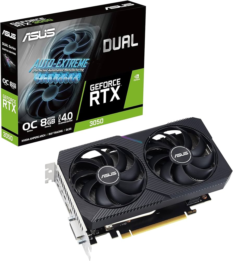 Asus Dual -RTX3050-O8G-V2 NVIDIA GeForce RTX 3050 8 GB GDDR6