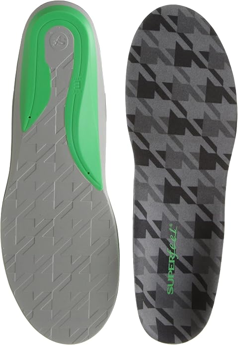 Mens Superfeet Me Full Length Insoles Inserts Orthotics Arch Support Cushion - Wolf Grey - C (Shoe 5.5-7)