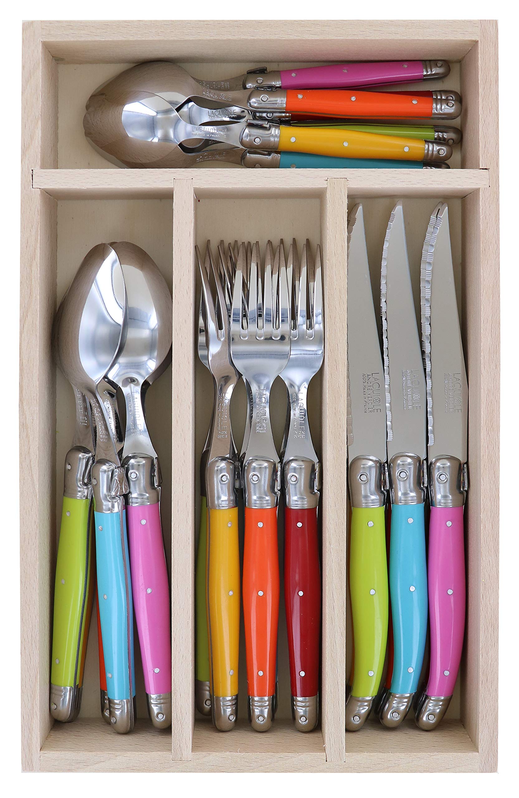Andre Verdier Debutant Cutlery Set, 24 Piece, Multi