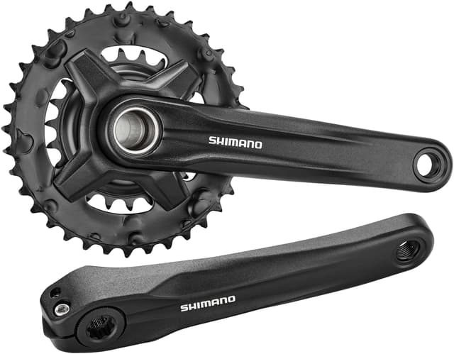 Shimano 9-Speed Mountain Bicycle Crank Set - FC-MT210-2 (Black - 175mm, 36-22T w/o CG)