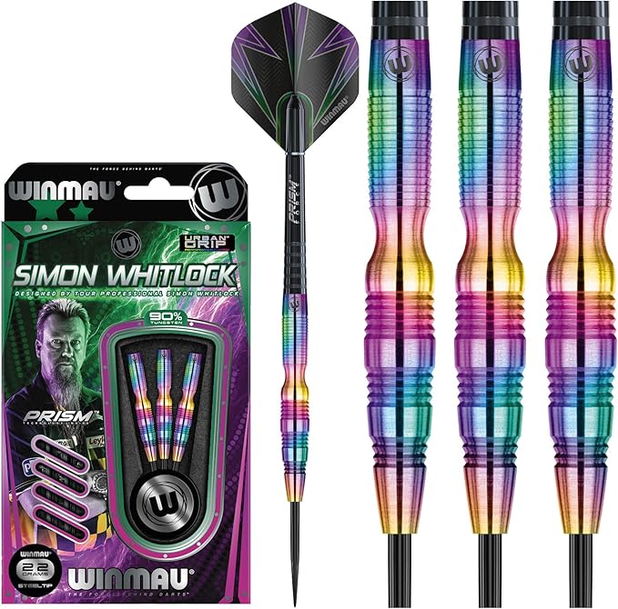 Winmau Simon Whitlock 90% Tungsten Dart Board Darts - 22 Gram