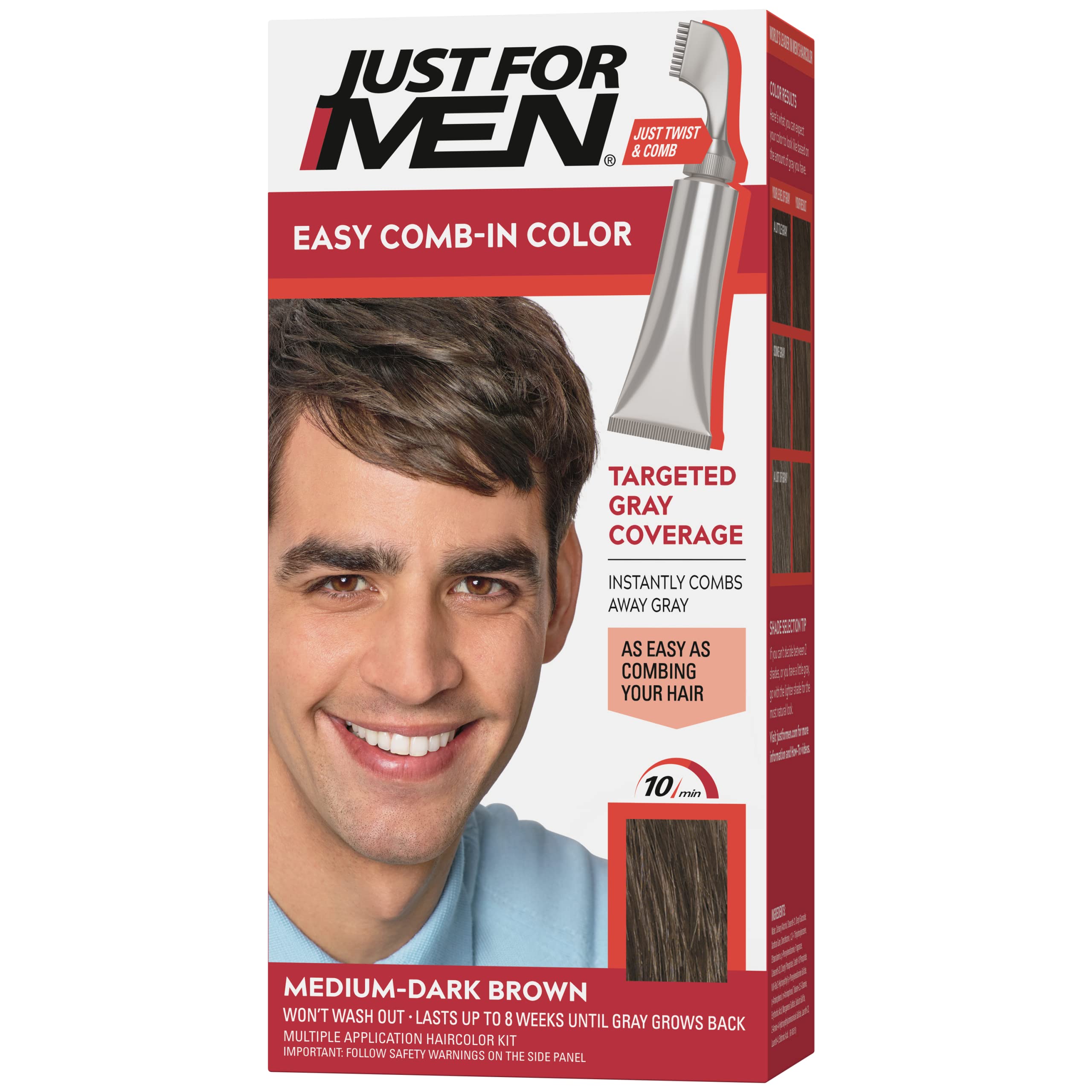 Just For Men AutoStop Men's Hair Color, Medium Dark Brown