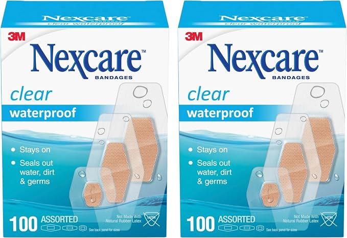 Nexcare Waterproof Assorted Bandages - 100ct, Clear