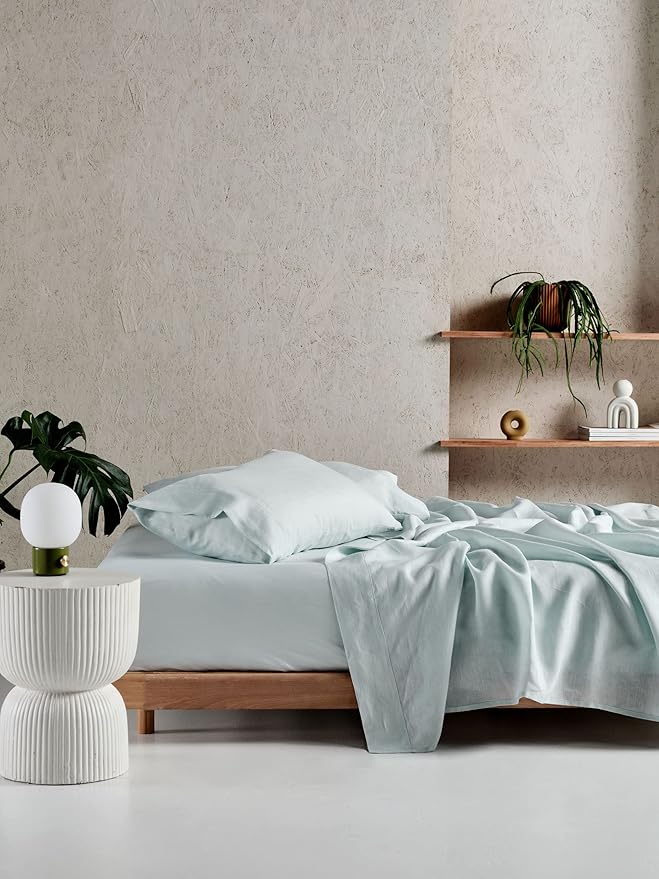 Linen House Nimes Sheet Set (Sky) - King