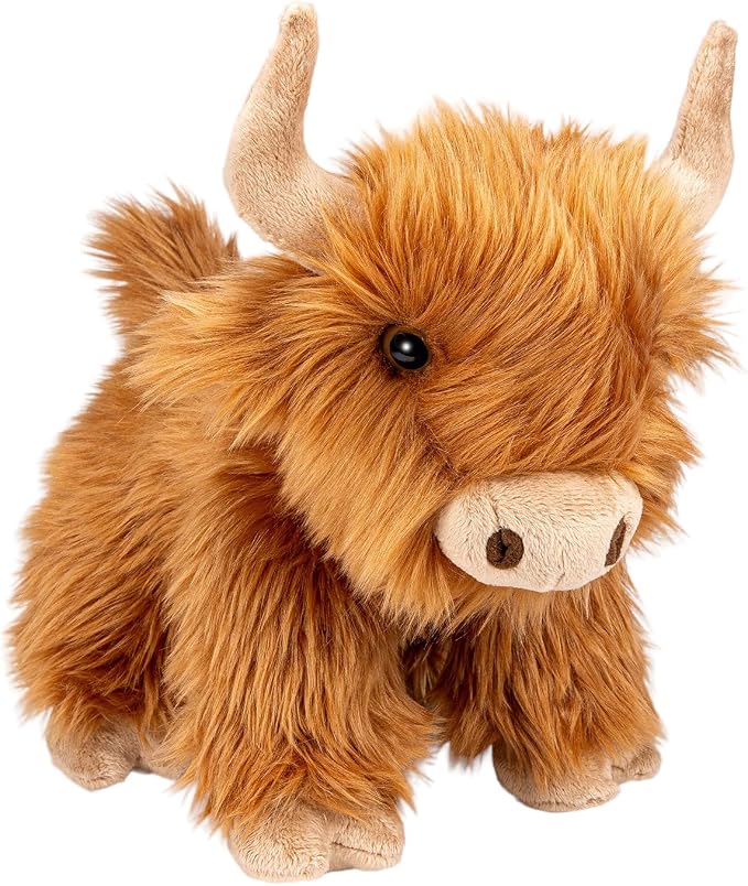 Lil Friends Highland Cow Stuffed Animal Plush Kids Toy - Brown 30cm