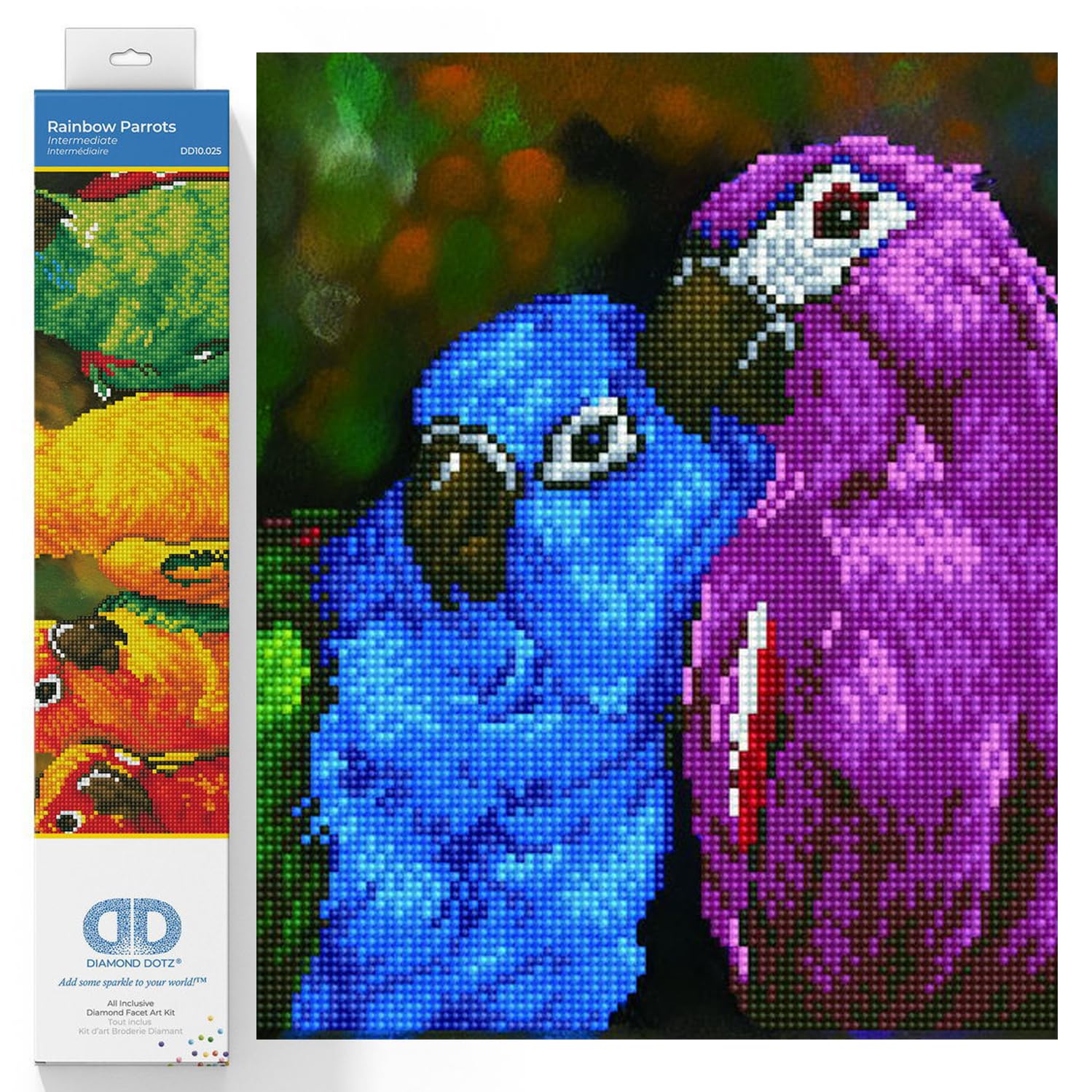 Diamond Dotz Rainbow Parrots Kit