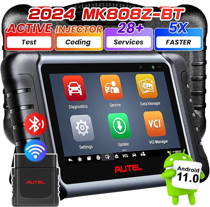 Autel MaxiCOM MK808BT Car Diagnostic Scan Tool - Active Tests & Bi-Directional Control Scanner, 2023 Upgraded of MK808, MX808, All Systems, 28+