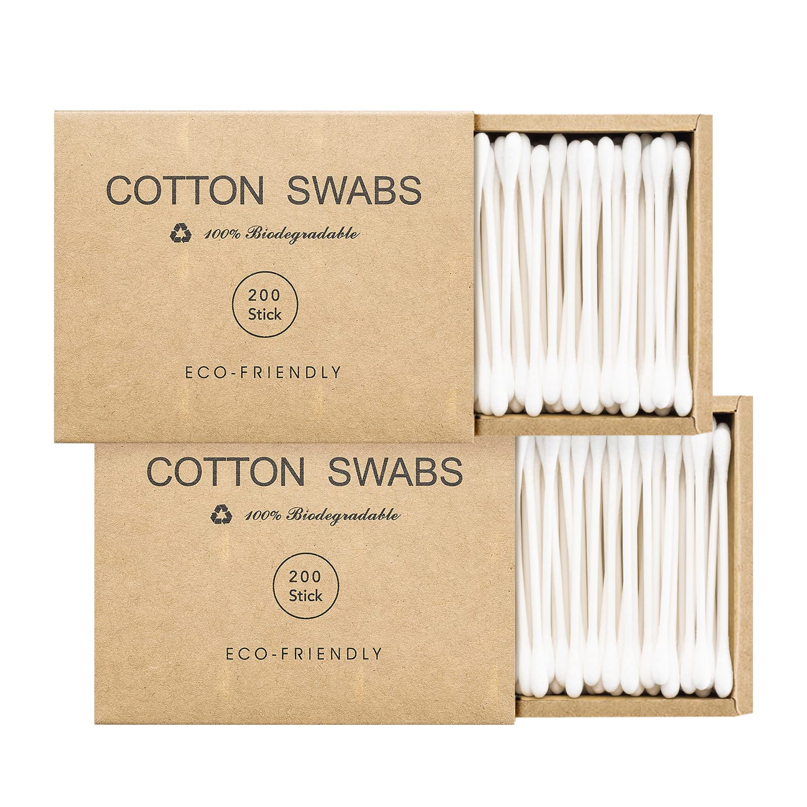 Bamboo Qtips Cotton Swabs with Wooden Sticks Q Tips for Ears Swabs 400