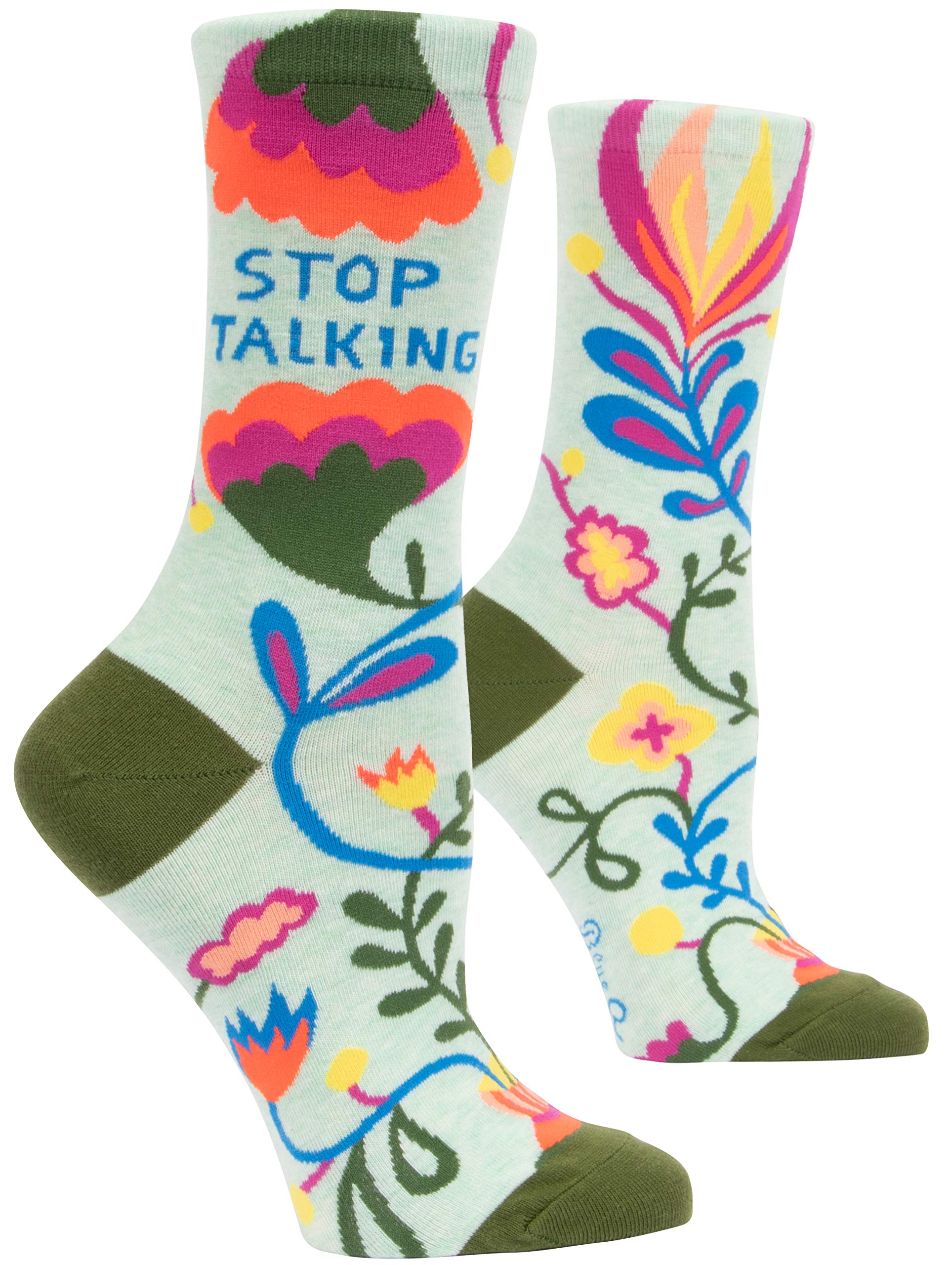 Blue Q Stop Talking Women's Crew Socks