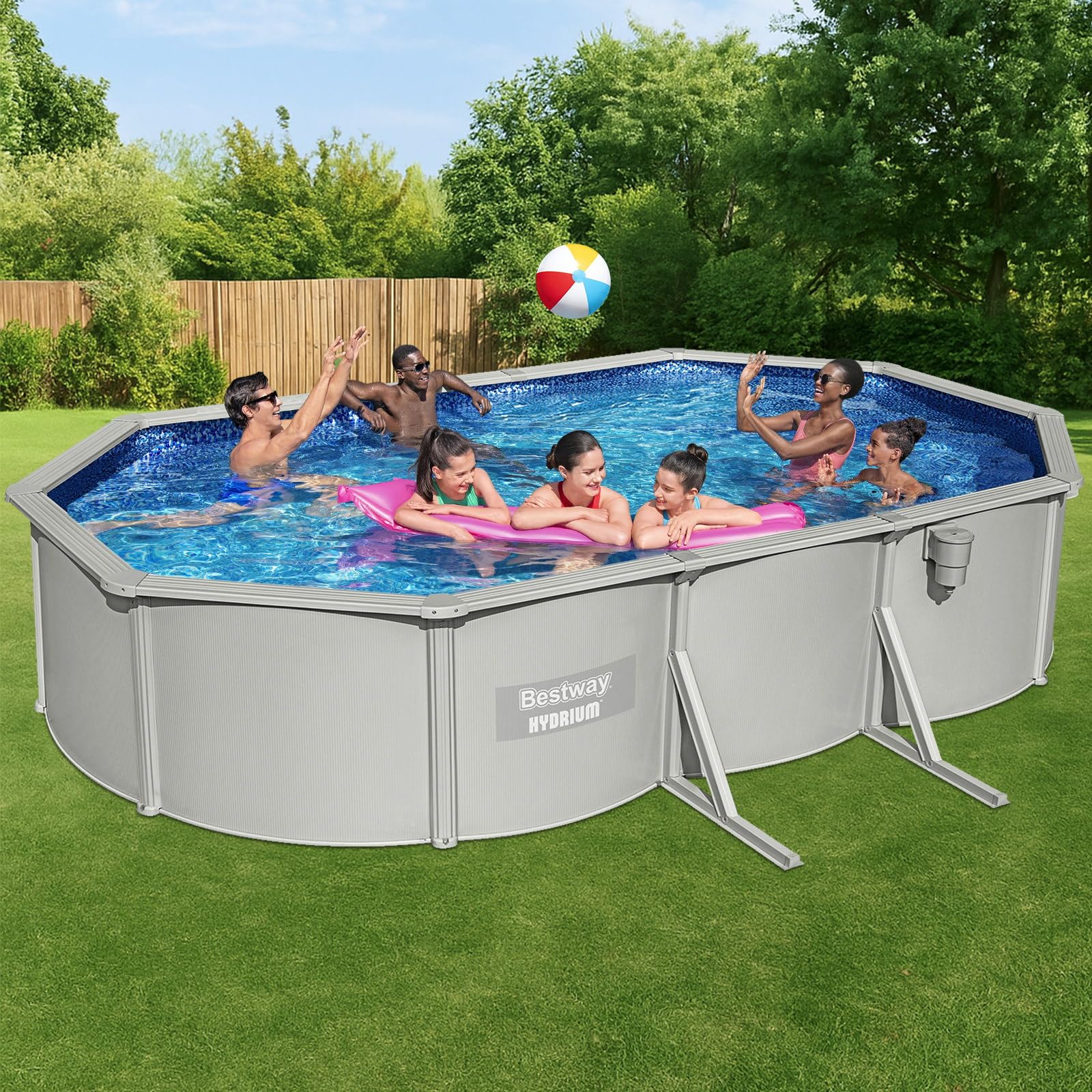 Bestway 6.10 x 3.60 x 1.20m Hydrium Oval Pool Set