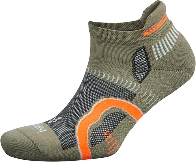 Balega Hidden Contour Unisex Running Socks - Black/Fog - Large