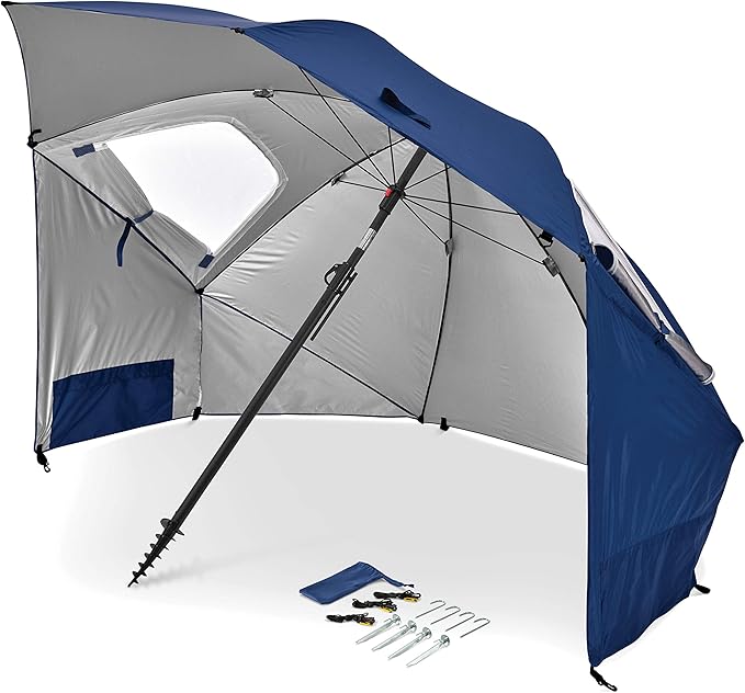 Sport-Brella 244cm Premiere Umbrella UPF 50+ Sun/Weather Protection w/ Bag Red