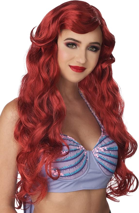 California Costumes Fairytale Mermaid Adult Wig, Red, Standard