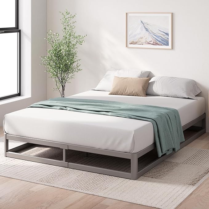 Zinus Metal Bed Frame Gun Metal Bed Base - Double