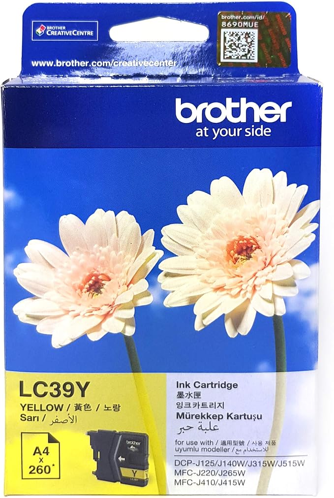 Brother LC-39Y Yellow Ink Cartridge