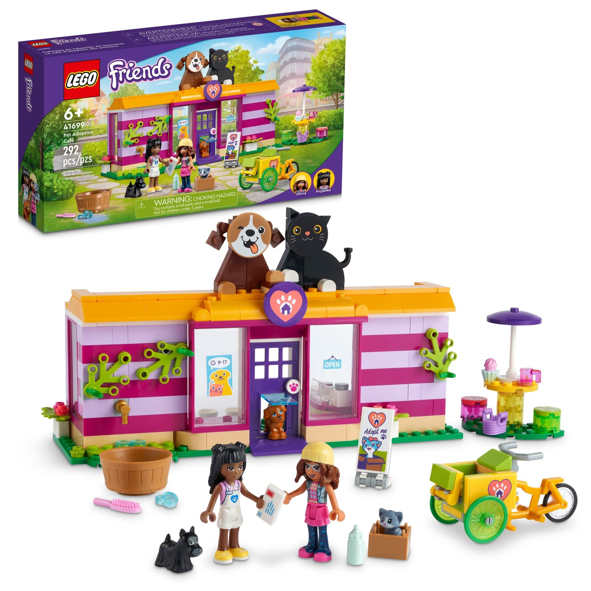 LEGO Friends: Pet Adoption Café Animal Rescue Set (41699)