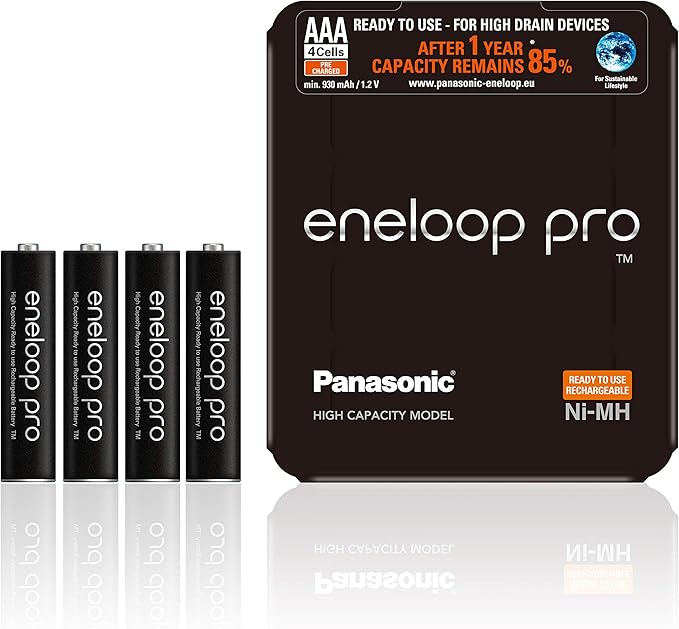 Eneloop 4 Pro Micro AAA 930mAh Batteries Black