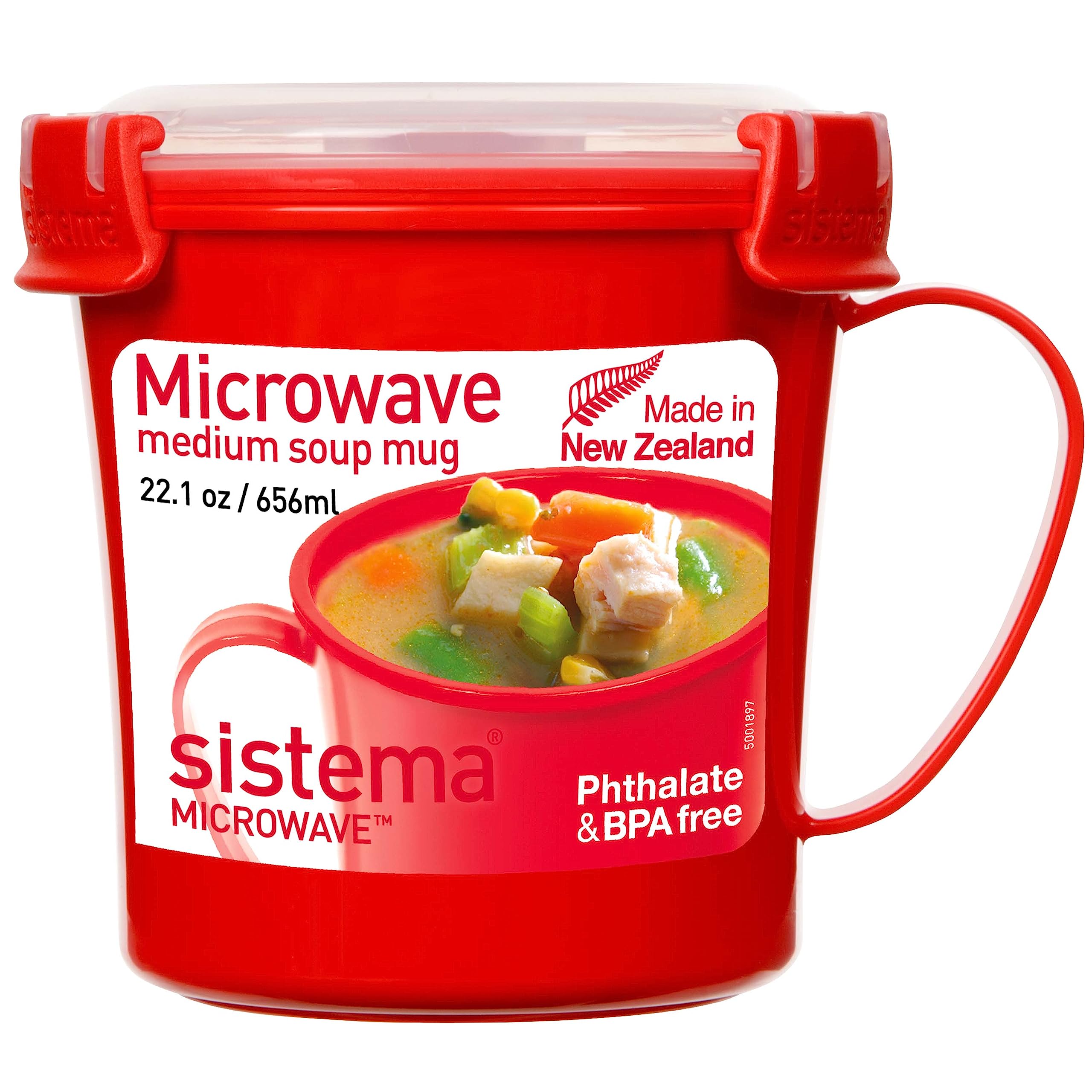 Sistema Red Klip It Microwave Soup Mug, 656ml