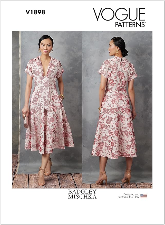 Vogue Pattern V1898 Misses' Dress 8-10-12-14-16
