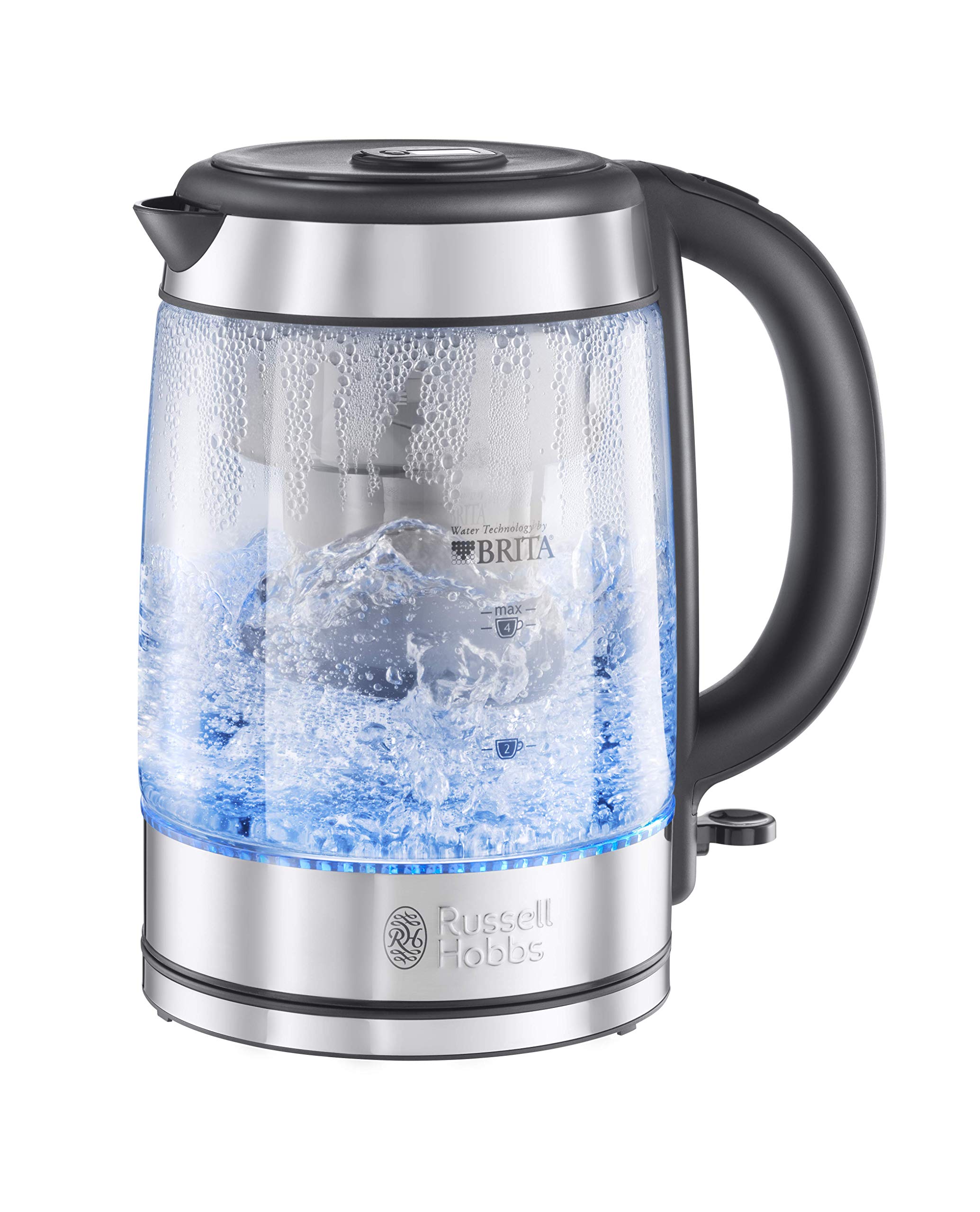 Russell Hobbs 3KW Purity Glass Brita Kettle - Black